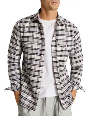 Reiss Dashand Mouline Check button down overshirt